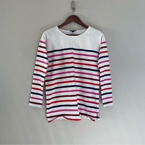 J. CREW Striped Boatneck Cotton Tunic Top Size XS